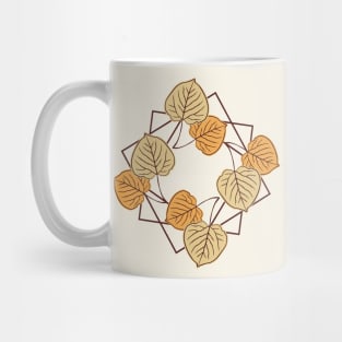 Aspen Leaves in Squares Mug